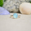 Sky Blue Chalcedony Stacking Ring (Size 5)