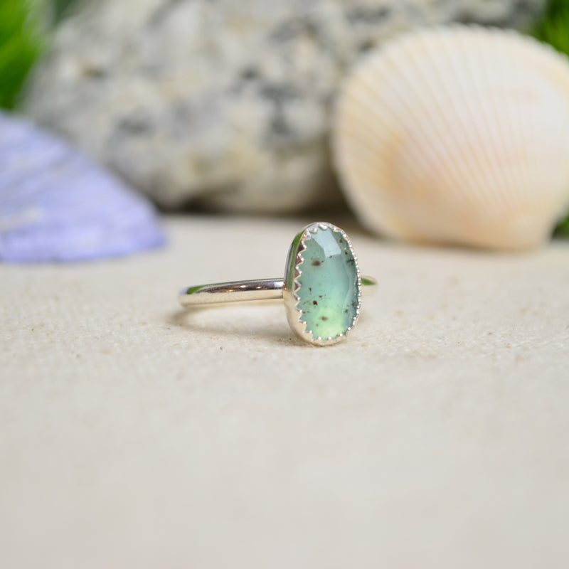 African Chalcedony Stacking Ring (Size 6)