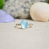 Sky Blue Chalcedony Stacking Ring (Size 6 1/2)