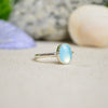 Sky Blue Chalcedony Stacking Ring (Size 6 1/2)