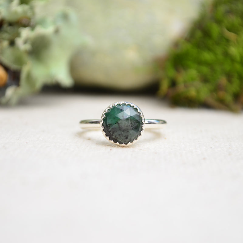 Emerald Stacking Ring (Size 5)