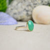 Green Chalcedony Stacking Ring (Size 7)