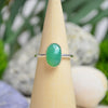 Green Chalcedony Stacking Ring (Size 7)