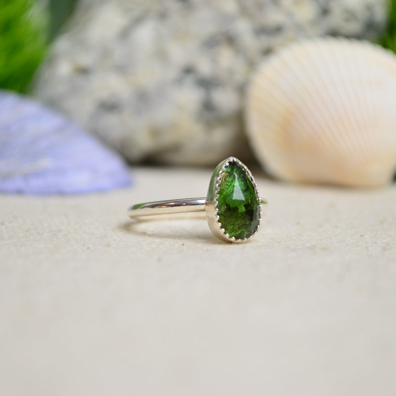 Ancient Roman Glass Stacking Ring (Size 7)