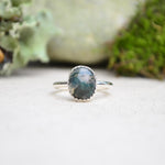 Moss Agate Stacking Ring (Size 5 1/2)
