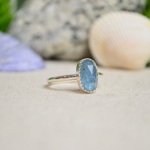 Teal Kyanite Stacking Ring (Size 8)