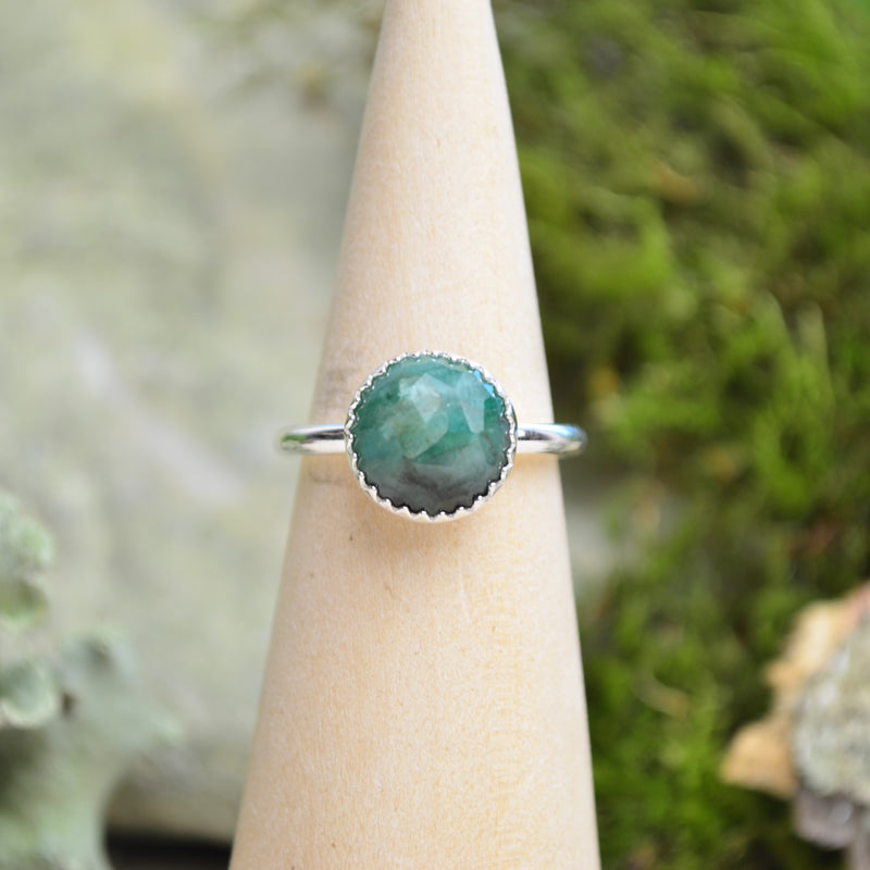 Emerald Stacking Ring (Size 6 1/2)