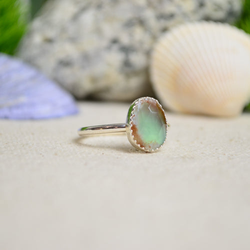 African Chalcedony Stacking Ring (Size 8 1/2)