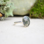 Moss Agate Stacking Ring (Size 7)