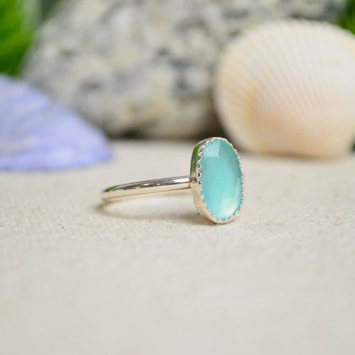 African Chalcedony Stacking Ring (Size 10)