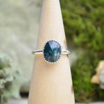 Moss Agate Stacking Ring (Size 8)