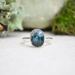 Moss Agate Stacking Ring (Size 8 1/2)