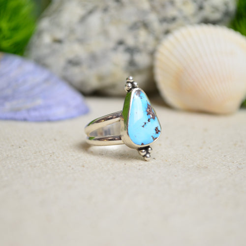 Golden Hills Turquoise Split Band Ring (Size 6 1/2)