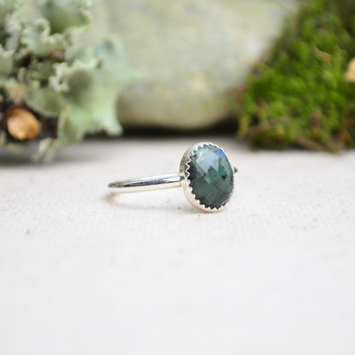 Emerald Stacking Ring (Size 10)
