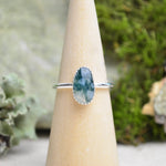 Moss Agate Stacking Ring (Size 10)