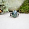 Moss Agate Ring w/ Organic Twig Split Band (Size 5 3/4)