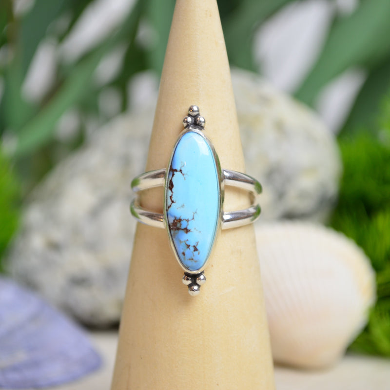 Golden Hills Turquoise Split Band Ring (Size 7 3/4)