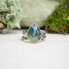 Moss Agate Ring w/ Organic Twig Split Band (Size 8 1/2)