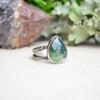 Moss Agate Ring w/ Organic Twig Split Band (Size 8 1/2)