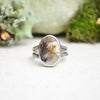 Dendritic Agate Ring w/ Organic Twig Split Band (Size 9 1/2)