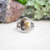 Dendritic Agate Ring w/ Organic Twig Split Band (Size 9 1/2)