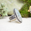 Moss Agate Wide Band Ring (Size 8 1/4)