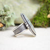 Moss Agate Wide Band Ring (Size 8 1/4)