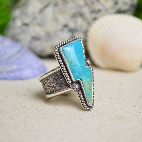 Patagonia Turquoise Wide Band Ring (Size 7)