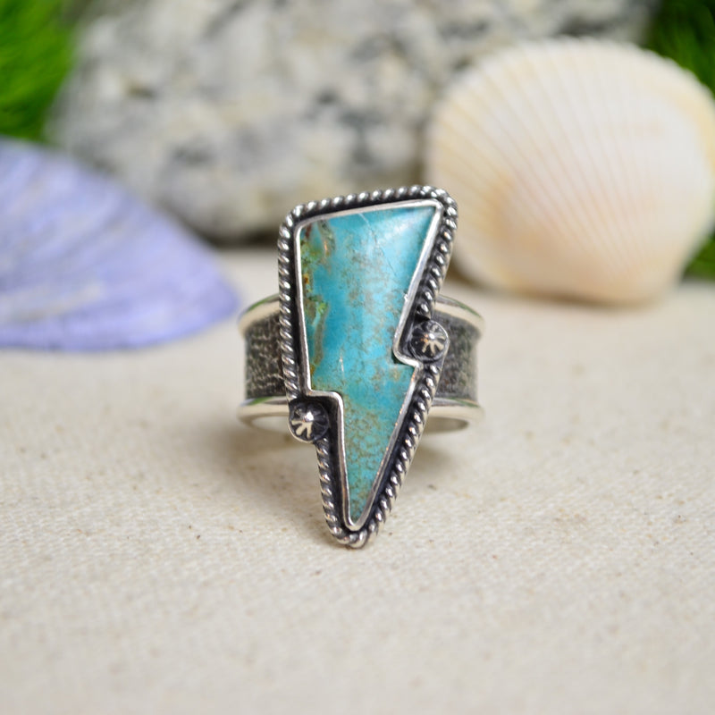 Patagonia Turquoise Wide Band Ring (Size 9)