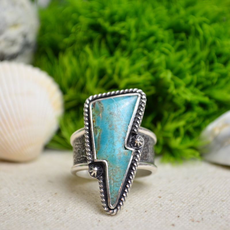 Patagonia Turquoise Wide Band Ring (Size 9)