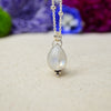 Rainbow Moonstone Charm Necklace