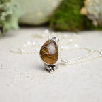 Fossilized Ammonite Charm Necklace
