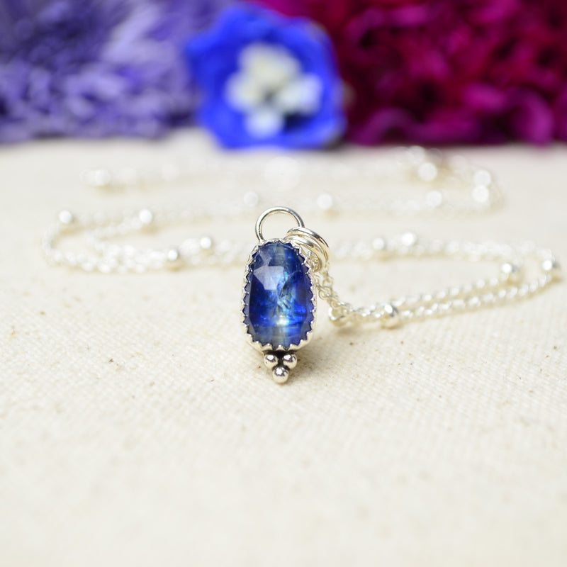 Blue Kyanite Charm Necklace