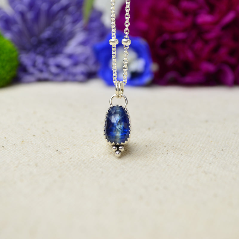 Blue Kyanite Charm Necklace
