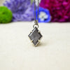 Silver Sapphire Hex Necklace w/ Prong Accents