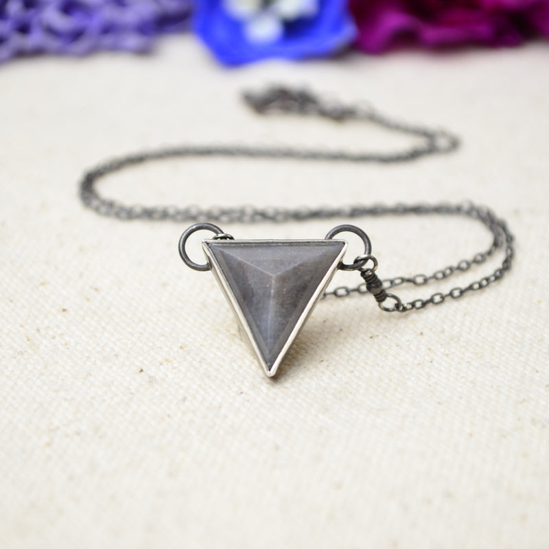 Silver Sapphire Necklace