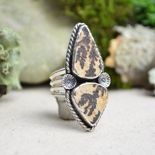 Dendritic Limestone Ring (Size 8 1/4)