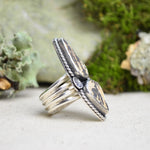 Dendritic Limestone Ring (Size 8 1/4)