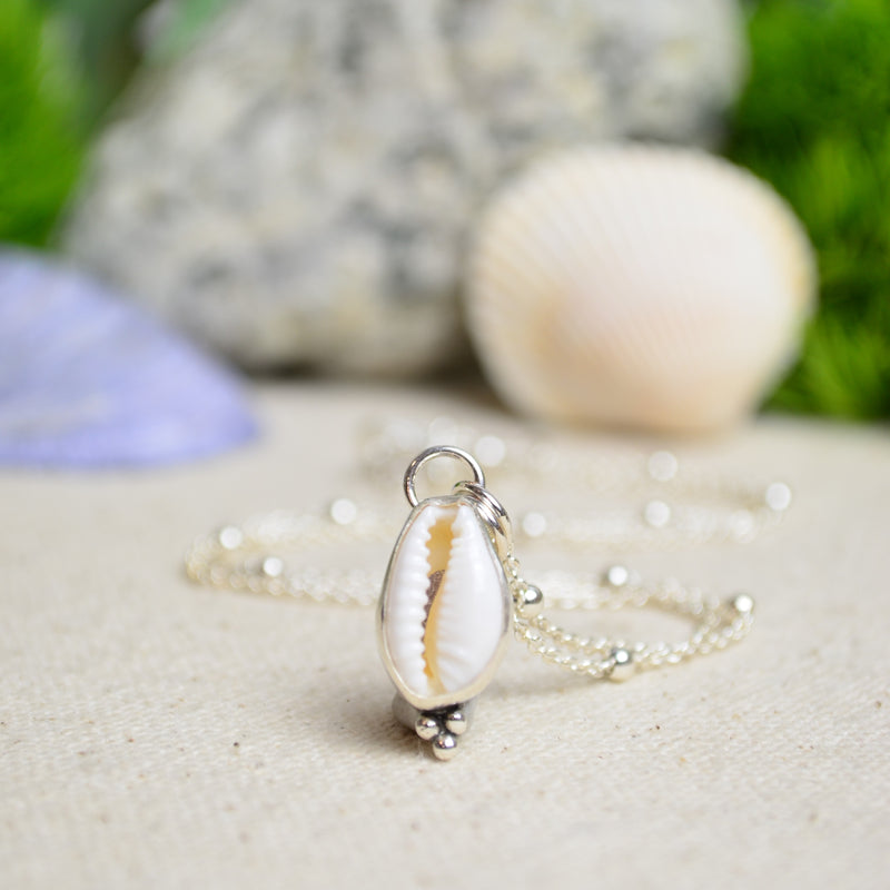 Cowrie Shell Charm Necklace