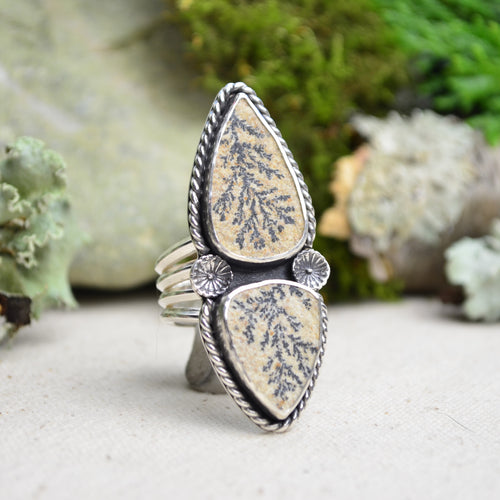 Dendritic Limestone Ring (Size 10)
