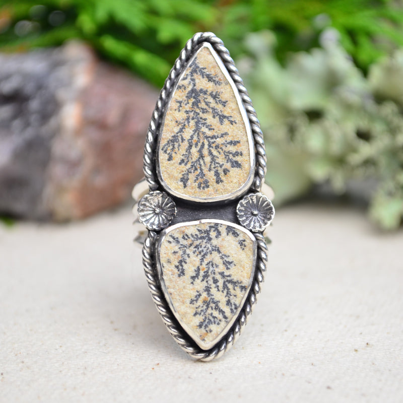 Dendritic Limestone Ring (Size 10)