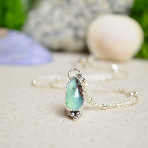 African Chalcedony Charm Necklace