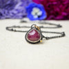Ruby Necklace with 14K Yellow Gold Accents