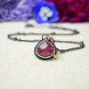 Ruby Necklace with 14K Yellow Gold Accents