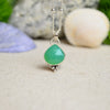 Green Chalcedony Charm Necklace