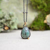 Emerald Necklace with 14K Yellow Gold Accents