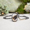 Dendritic Agate Necklace with 14K Yellow Gold Accents