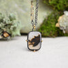 Dendritic Agate Necklace with 14K Yellow Gold Accents