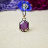 Ruby Slice Hex Necklace with 14K Yellow Gold Accents