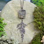 Cedar Branch & Raw Labradorite Necklace